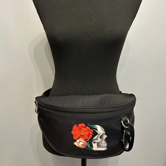 ALEXANDER McQUEEN Skull Print Nylon Harness Belt Bag - Picture 3 of 8
